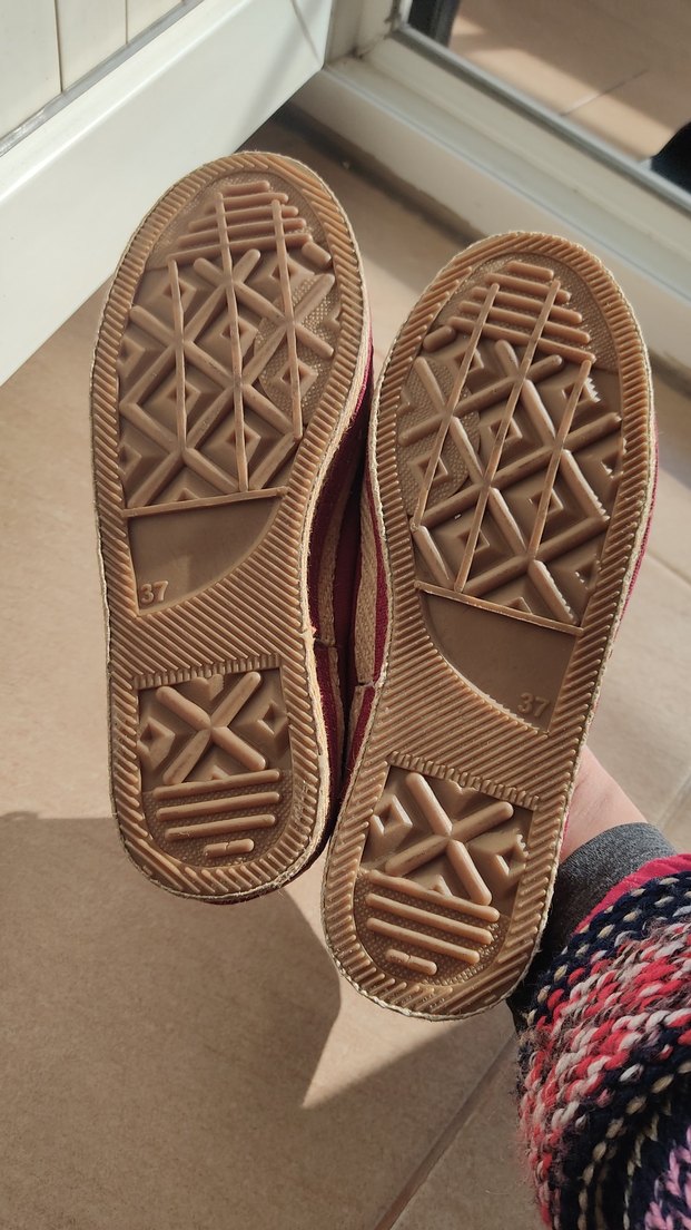 adidas bordo vintage hasır bağcık babet - Görsel 5