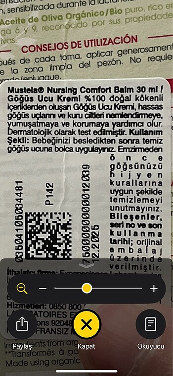 Beden Renk Mustela gögüs ucu kremi