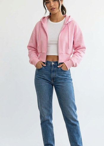 Trendyol & Milla Pastel Pembe Kapusonlu Rahat Sweatshirt