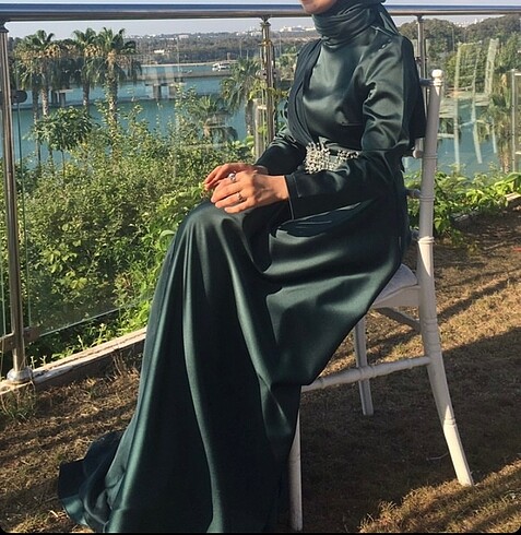 Tesettür Zümrüt Abiye