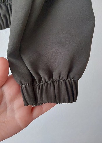 Kadın Beli ve Kolları sıkmalı ceket - Görsel 3