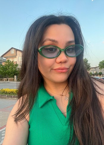 Yeşil Yakalı Kolsuz Midi Elbise - Görsel 4