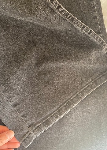 40 Beden Siyah Midi Boy Salaş Kadın Kot Pantolon