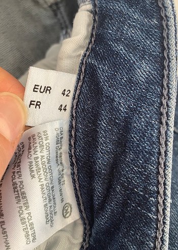 40 Beden mavi Renk Kadın Mavi Bol Kesim Midi Kot Pantolon