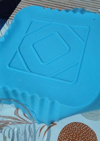 Mavi  airfray slikon Renkli Kek Kalıbı - Görsel 2