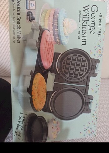 Mavi Çok Fonksiyonlu mini Waffl Makinesi almanya ürünü.2000tl - Görsel 8