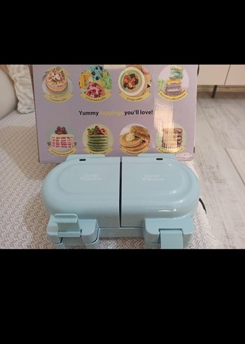 Mavi Çok Fonksiyonlu mini Waffl Makinesi almanya ürünü.2000tl - Görsel 2