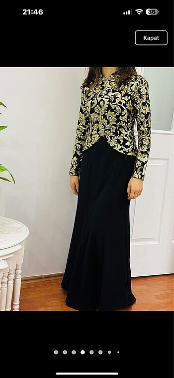 Tesettür Abiye elbise gece elbisesi - Görsel 3