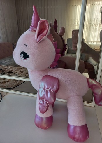 Pembe Peluş Unicorn Oyuncak