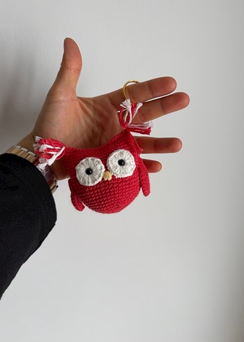 Renkli Amigurumi Baykuş Anahtarlık - Görsel 3