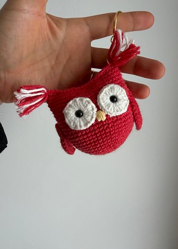 Renkli Amigurumi Baykuş Anahtarlık - Görsel 2