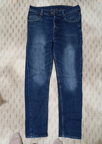 erkek Lacivert Normal Kesim Kot Pantolon