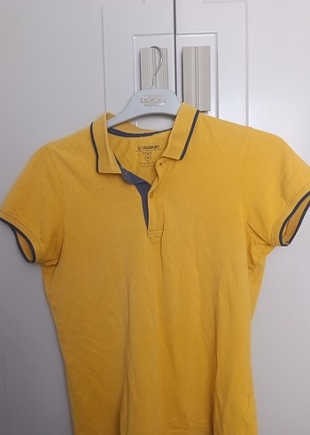 LC Waikiki Sarı Kısa Kollu Kız Polo Tişört