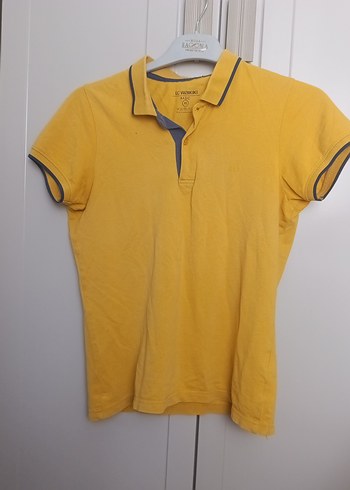 Sarı Kısa Kollu Kız Polo Tişört