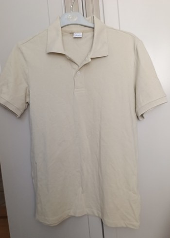 Bej Kısa Kollu Klasik Polo Tişört