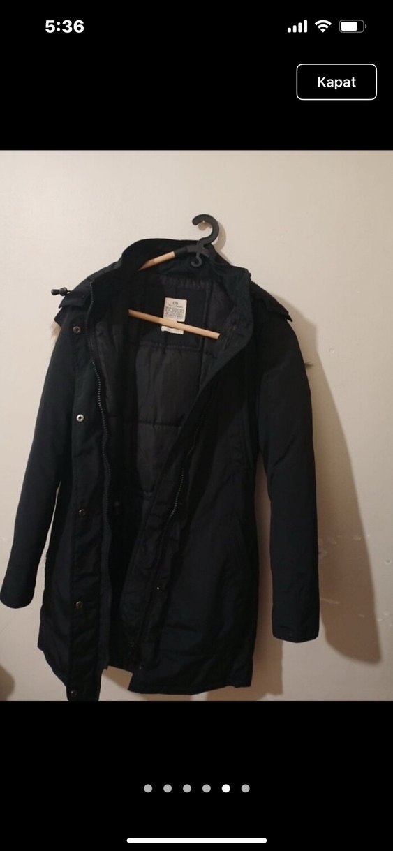 Siyah Kadın mont - Görsel 5