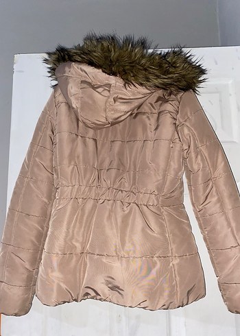 Bej Kürklü Kadın Kışlık Mont - Görsel 3