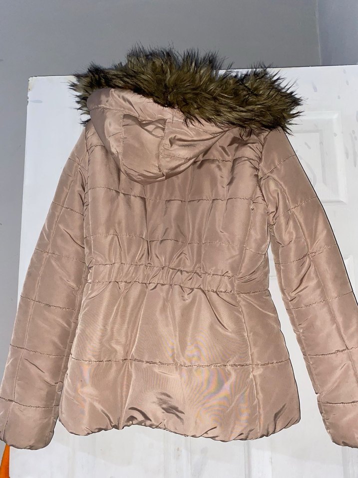 Bej Kürklü Kadın Kışlık Mont - Görsel 3