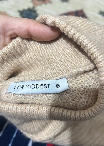 Bej Triko Boğazlı Kadın Kazak - Görsel 3