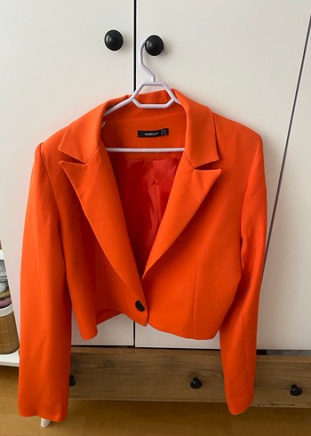 Diğer Turuncu Düğmeli Kadın Blazer Ceket