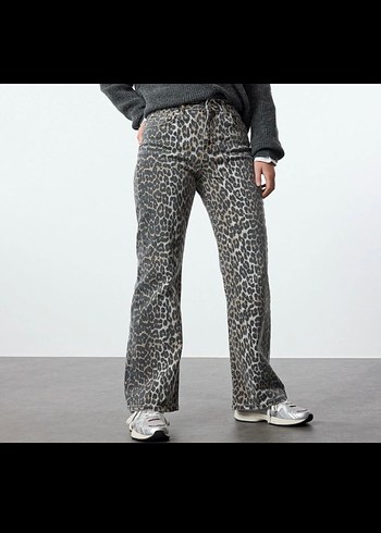 Leopar Desenli Pantolon