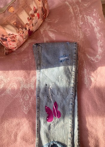 Custom Desenli Çok Renkli Mom Jean - Görsel 4