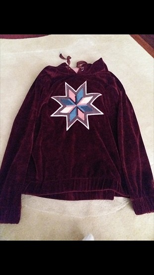 s Beden mavi kadife sweat