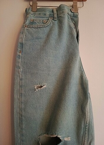 26 Beden mavi Renk Mom jean