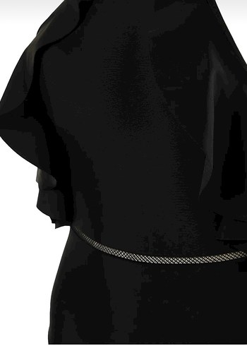 Siyah Fırfırlı Mini Askılı Mayo - Görsel 5