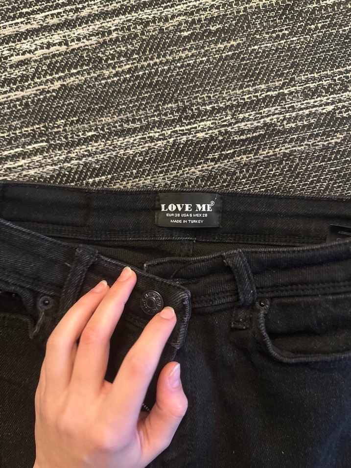 Siyah Regular Fit Kadın  Kot Pantolon - Görsel 4