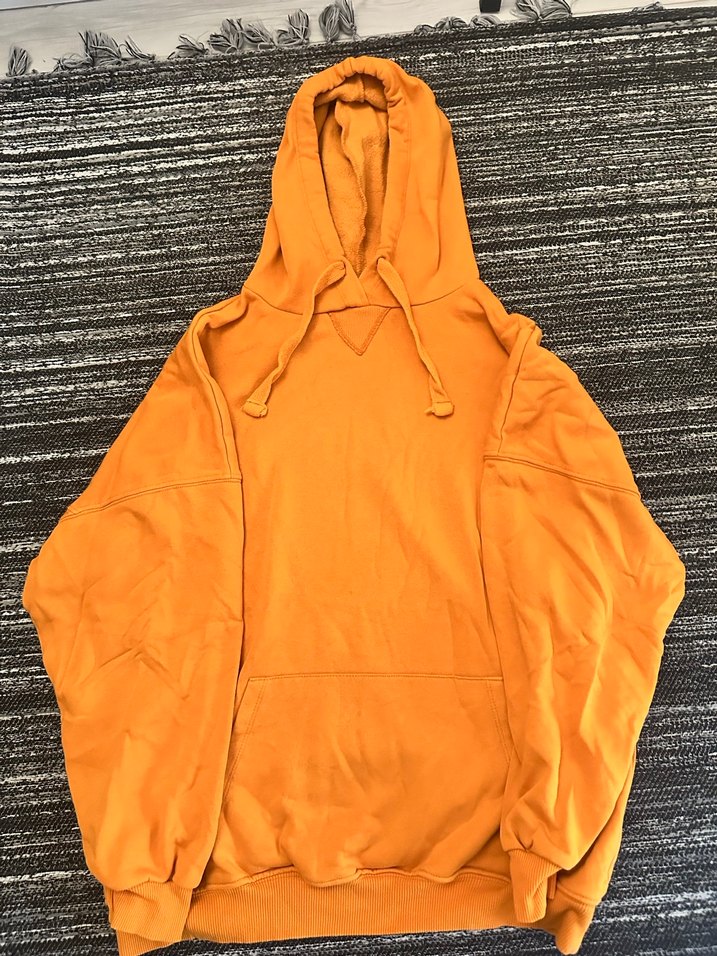 Turuncu Kapüşonlu Kadın Sweatshirt - Görsel 2