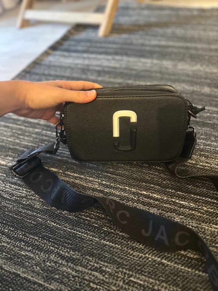 Siyah Deri Marc Jacobs Kadın Çapraz Çanta - Görsel 5