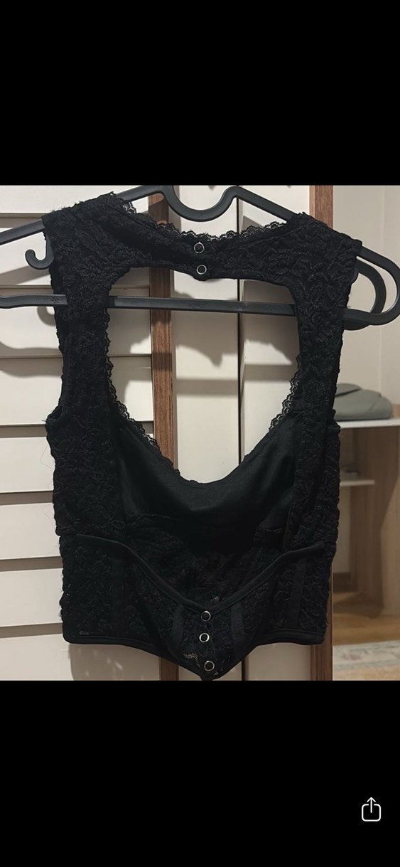 Dantel Detaylı Siyah Büstiyer - Görsel 2