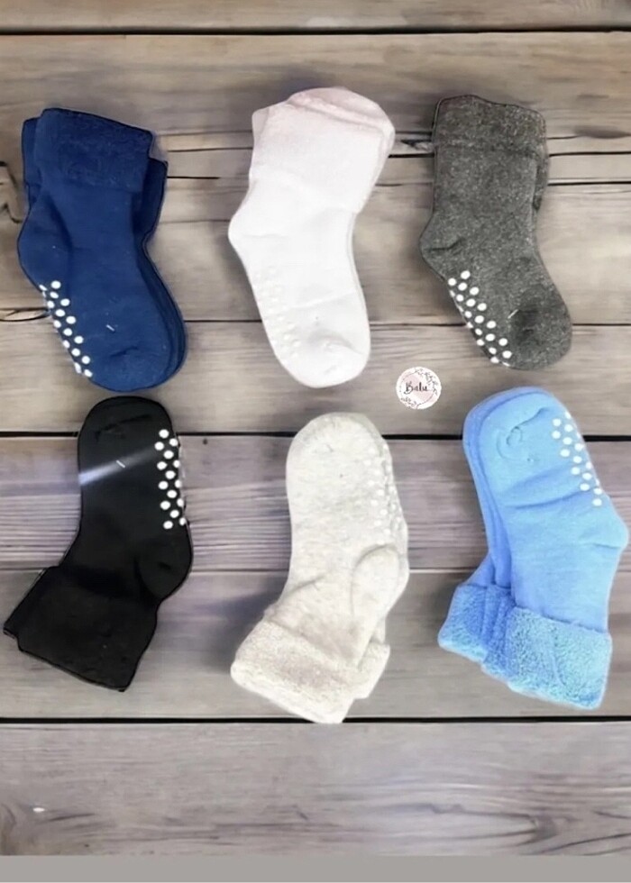 Havlu kaydırmaz çocuk çorap seti - Görsel 3