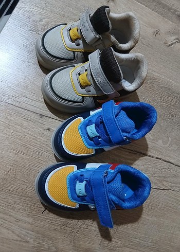 Diğer Gri Erkek Çocuk Spor Ayakkabı Velcro 2 adet