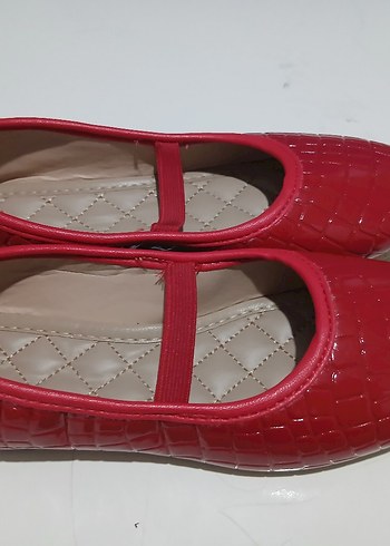 Kız Çocuk Klasik Kırmızı Babet Ayakkabı - Görsel 4
