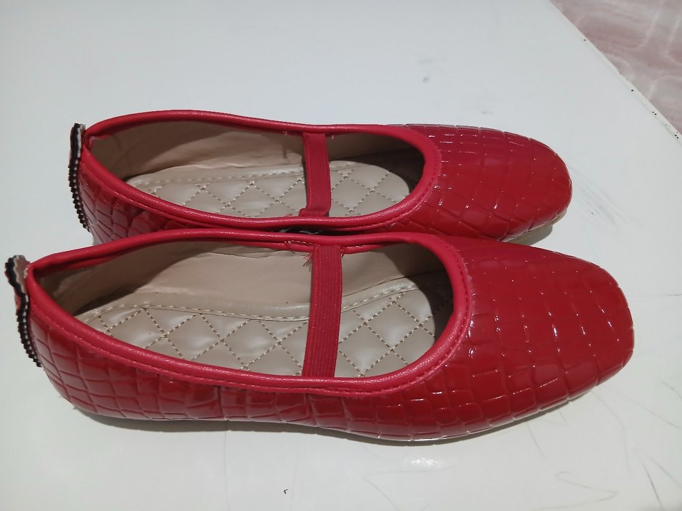 Kız Çocuk Klasik Kırmızı Babet Ayakkabı - Görsel 4