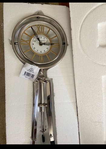 Gri ve Altın Renkli lamedore marka Dekoratif Masa Saati - Görsel 2