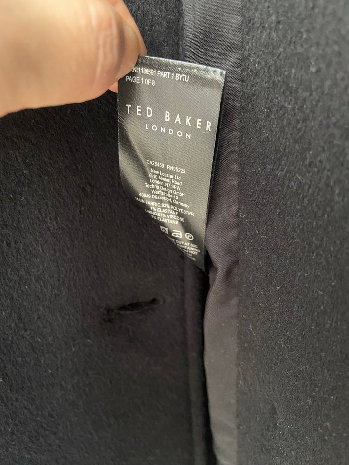 Siyah Çift Düğmeli Kaban - Görsel 5