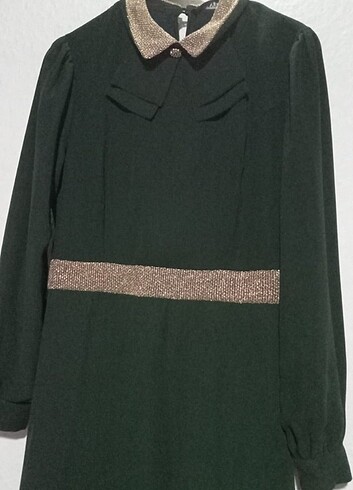 44 Beden yeşil Renk Abiye elbise 