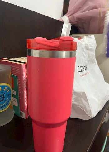 Pembe Renkli Büyük Kulplu Bardak - Görsel 2