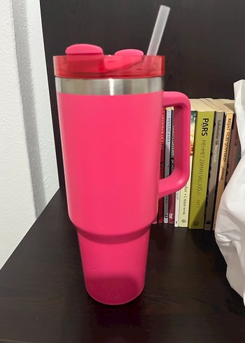 Pembe Renkli Büyük Kulplu Bardak - Görsel 5