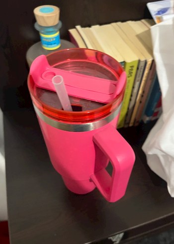 Pembe Renkli Büyük Kulplu Bardak - Görsel 4