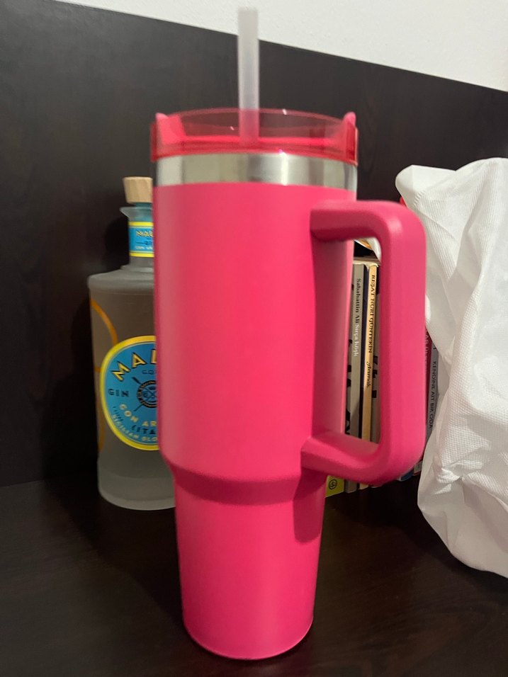 Pembe Renkli Büyük Kulplu Bardak - Görsel 3