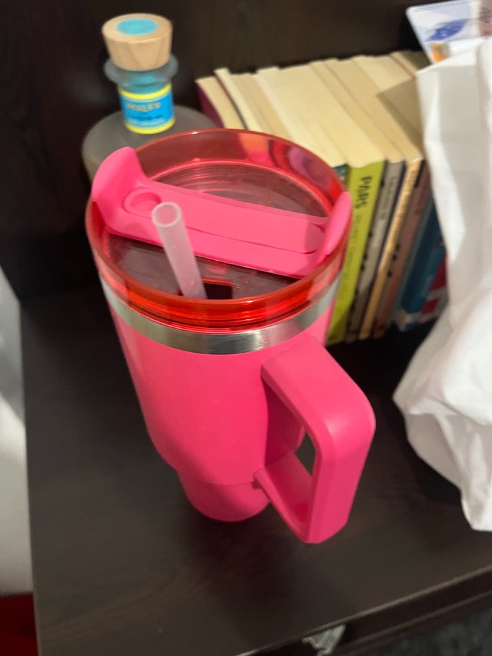 Pembe Renkli Büyük Kulplu Bardak - Görsel 4