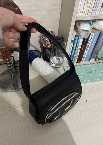 Tokalı Siyah Deri Kadın Çanta - Görsel 4