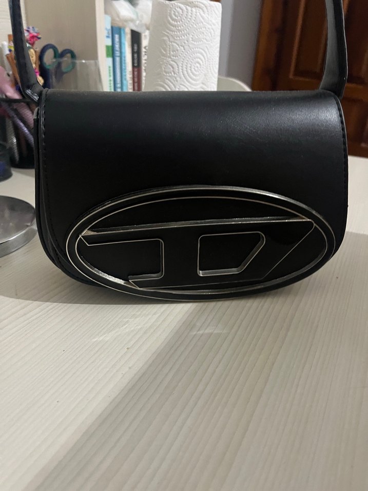 Tokalı Siyah Deri Kadın Çanta - Görsel 2