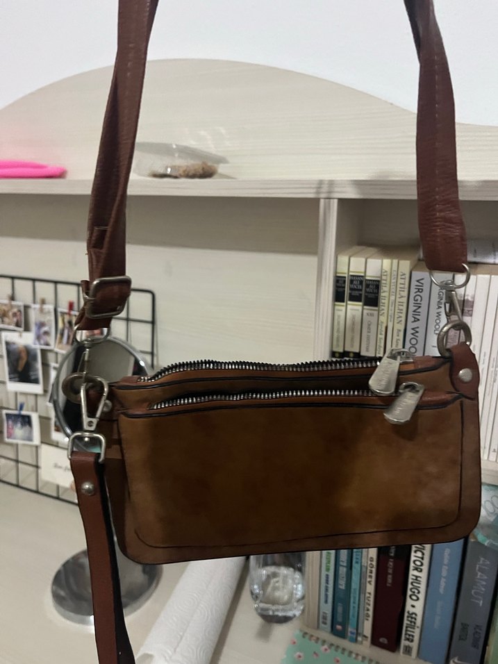 Michael Kors Kahverengi Deri Kadın El Çantası - Görsel 4