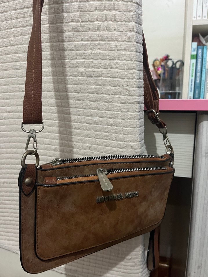 Michael Kors Kahverengi Deri Kadın El Çantası - Görsel 2