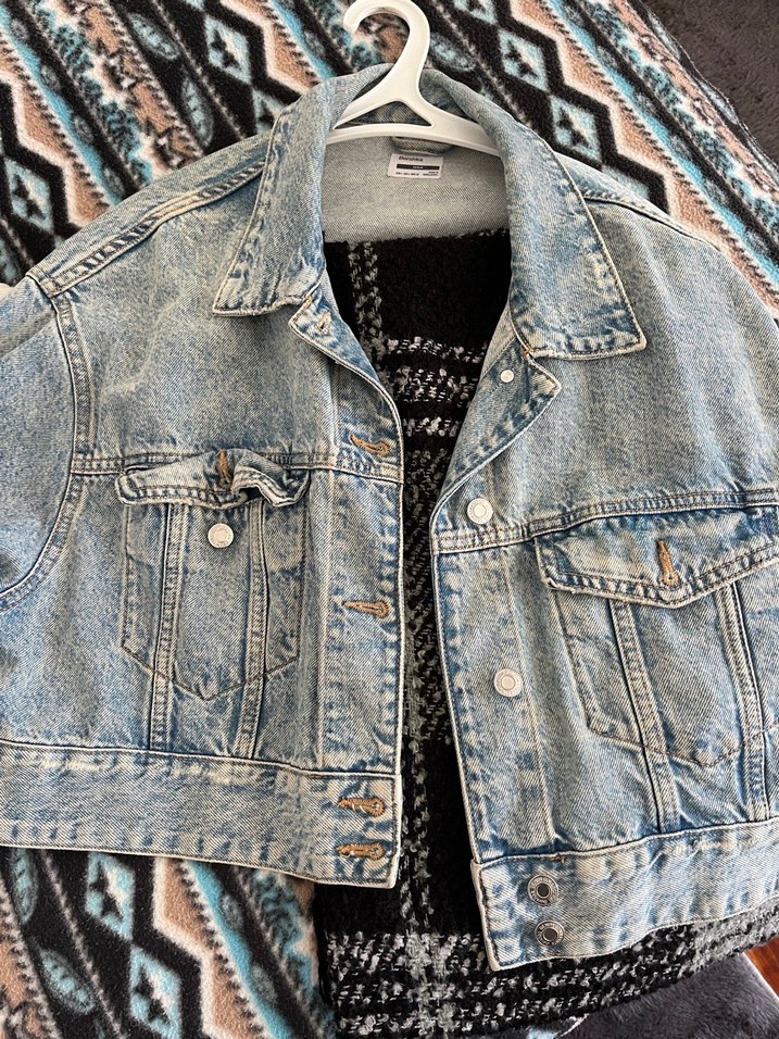 Düğmeli Kot Ceket - Görsel 2